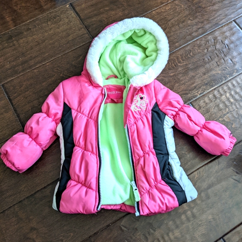 London Fog girls winter puffer jacket for snow or ski